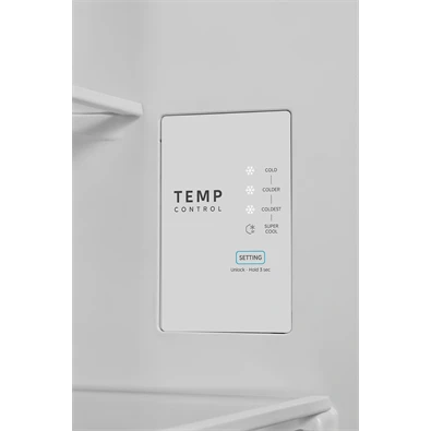 Midea MDRB548MME46 Space master inox, alulfagyasztós, Hűtő: 271L, Fagyasztó:130L, No frost hűtőszekrény