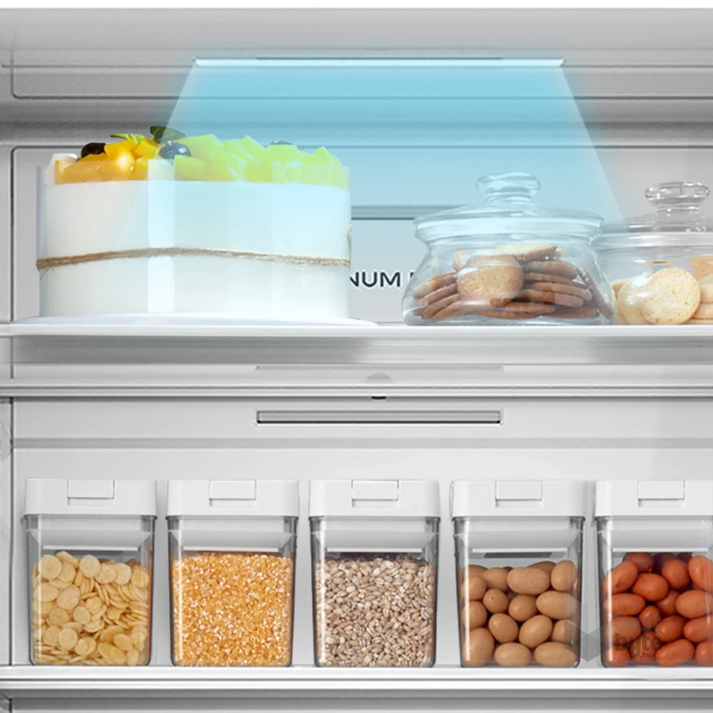 Midea MDRB548MME46 Space master inox, alulfagyasztós, Hűtő: 271L, Fagyasztó:130L, No frost hűtőszekrény