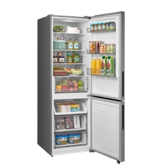 Midea MDRB548MME46 Space master inox, alulfagyasztós, Hűtő: 271L, Fagyasztó:130L, No frost hűtőszekrény