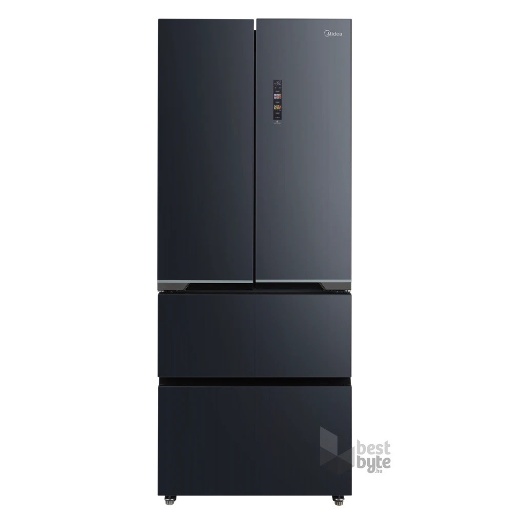 Midea MDRF600BIE70 inox, négyajtós, Hűtő:276L, Fagyasztó:159L, No frost hűtőszekrény