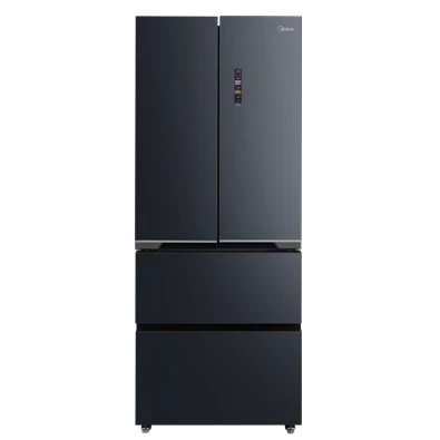 Midea MDRF600BIE70 inox, négyajtós, Hűtő:276L, Fagyasztó:159L, No frost hűtőszekrény