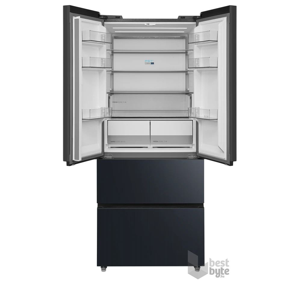 Midea MDRF600BIE70 inox, négyajtós, Hűtő:276L, Fagyasztó:159L, No frost hűtőszekrény