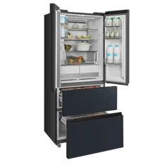 Midea MDRF600BIE70 inox, négyajtós, Hűtő:276L, Fagyasztó:159L, No frost hűtőszekrény