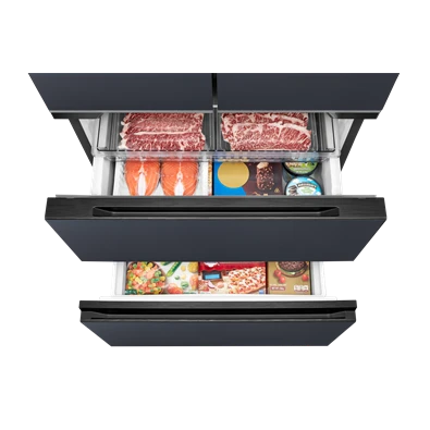 Midea MDRF600BIE70 inox, négyajtós, Hűtő:276L, Fagyasztó:159L, No frost hűtőszekrény
