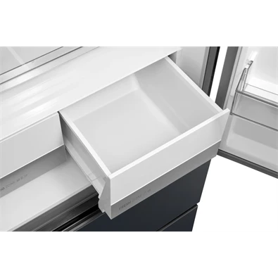 Midea MDRF600BIE70 inox, négyajtós, Hűtő:276L, Fagyasztó:159L, No frost hűtőszekrény