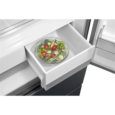 Midea MDRF600BIE70 inox, négyajtós, Hűtő:276L, Fagyasztó:159L, No frost hűtőszekrény