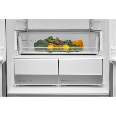 Midea MDRF600BIE70 inox, négyajtós, Hűtő:276L, Fagyasztó:159L, No frost hűtőszekrény