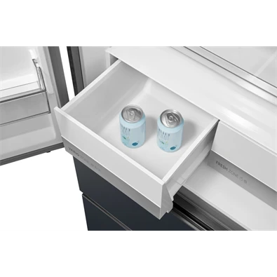 Midea MDRF600BIE70 inox, négyajtós, Hűtő:276L, Fagyasztó:159L, No frost hűtőszekrény