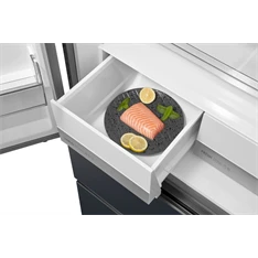 Midea MDRF600BIE70 inox, négyajtós, Hűtő:276L, Fagyasztó:159L, No frost hűtőszekrény