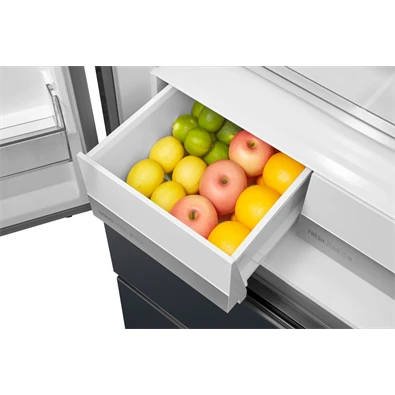 Midea MDRF600BIE70 inox, négyajtós, Hűtő:276L, Fagyasztó:159L, No frost hűtőszekrény