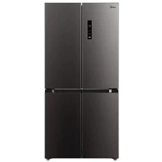 Midea MDRF632FIE28 fekete, négyajtós, Hűtő:305L, Fagyasztó:169L, No frost hűtőszekrény