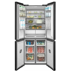 Midea MDRF632FIE45 inox, négyajtós, Hűtő:305L, Fagyasztó:169L, No frost hűtőszekrény