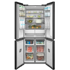 Midea MDRM587BIE70 inox, négyajtós, Hűtő:276L, Fagyasztó:150L, No frost hűtőszekrény