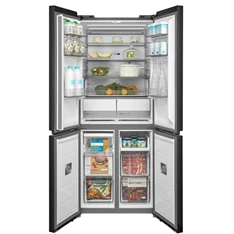Midea MDRM587BIE70 inox, négyajtós, Hűtő:276L, Fagyasztó:150L, No frost hűtőszekrény