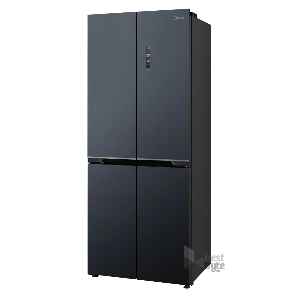 Midea MDRM587BIE70 inox, négyajtós, Hűtő:276L, Fagyasztó:150L, No frost hűtőszekrény