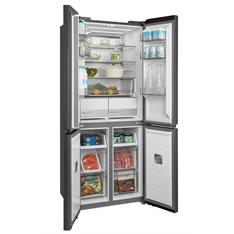 Midea MDRM587BIE70 inox, négyajtós, Hűtő:276L, Fagyasztó:150L, No frost hűtőszekrény