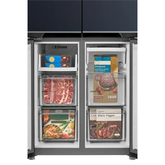 Midea MDRM587BIE70 inox, négyajtós, Hűtő:276L, Fagyasztó:150L, No frost hűtőszekrény