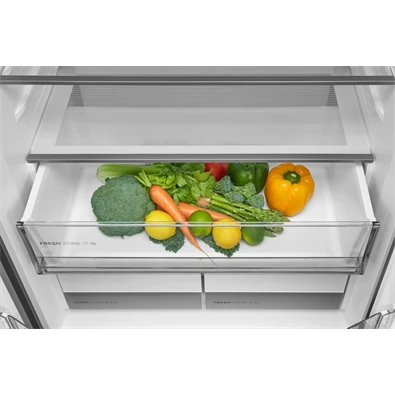 Midea MDRM587BIE70 inox, négyajtós, Hűtő:276L, Fagyasztó:150L, No frost hűtőszekrény