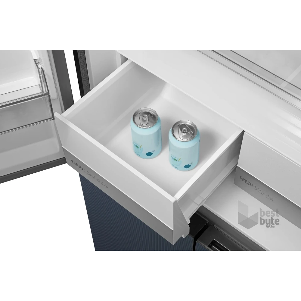 Midea MDRM587BIE70 inox, négyajtós, Hűtő:276L, Fagyasztó:150L, No frost hűtőszekrény