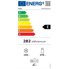 Midea MDRM587BIE70 inox, négyajtós, Hűtő:276L, Fagyasztó:150L, No frost hűtőszekrény