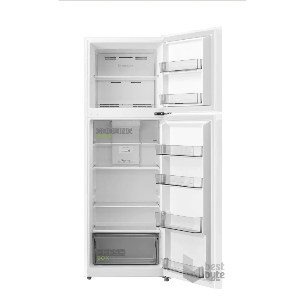 Midea MDRT385MTE01 fehér, felülfagyasztós, Hűtő:206L, Fagyasztó:60L, No frost hűtőszekrény