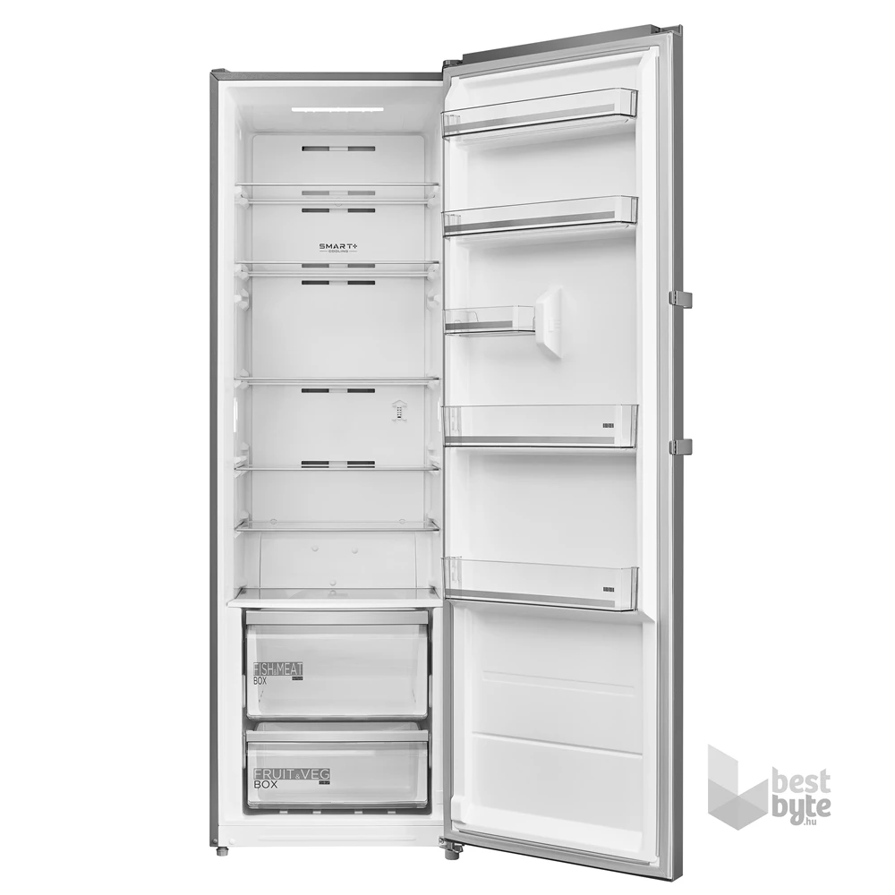 Midea MDRU502MTE46 inox, egyajtós, Hűtő:362L, No frost hűtőszekrény