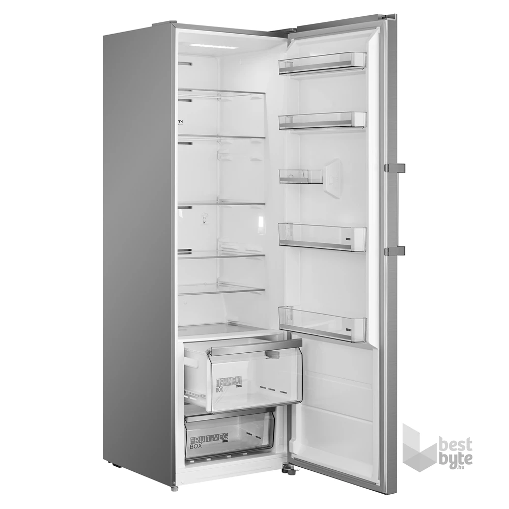Midea MDRU502MTE46 inox, egyajtós, Hűtő:362L, No frost hűtőszekrény