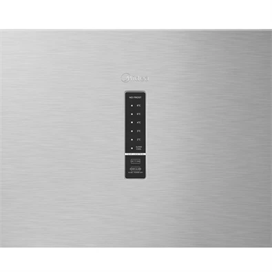 Midea MDRU502MTE46 inox, egyajtós, Hűtő:362L, No frost hűtőszekrény