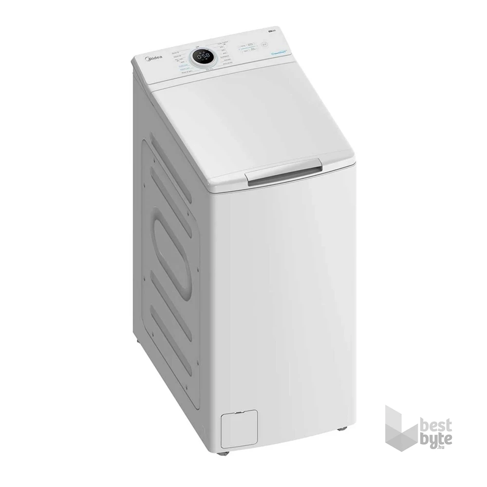 Midea MF100T80B/W-HU fehér, felültöltős, max.1250ford., 8 kg, mosógép