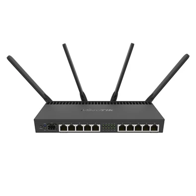 MikroTik RB4011IGS+5HACQ2HND-IN 10port GbE LAN, 1xSFP+ port, 2,4GHz & 5GHz 802.11ac wireless külső antennával