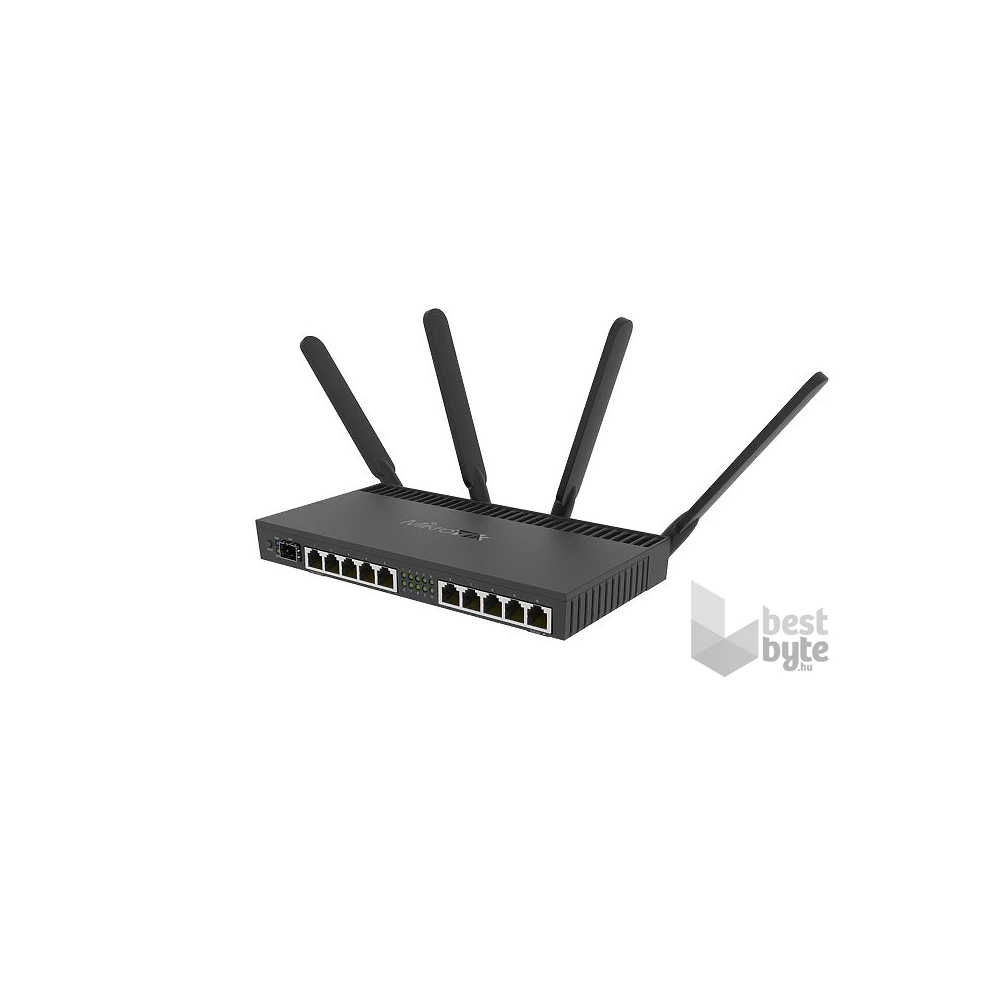 MikroTik RB4011IGS+5HACQ2HND-IN 10port GbE LAN, 1xSFP+ port, 2,4GHz & 5GHz 802.11ac wireless külső antennával