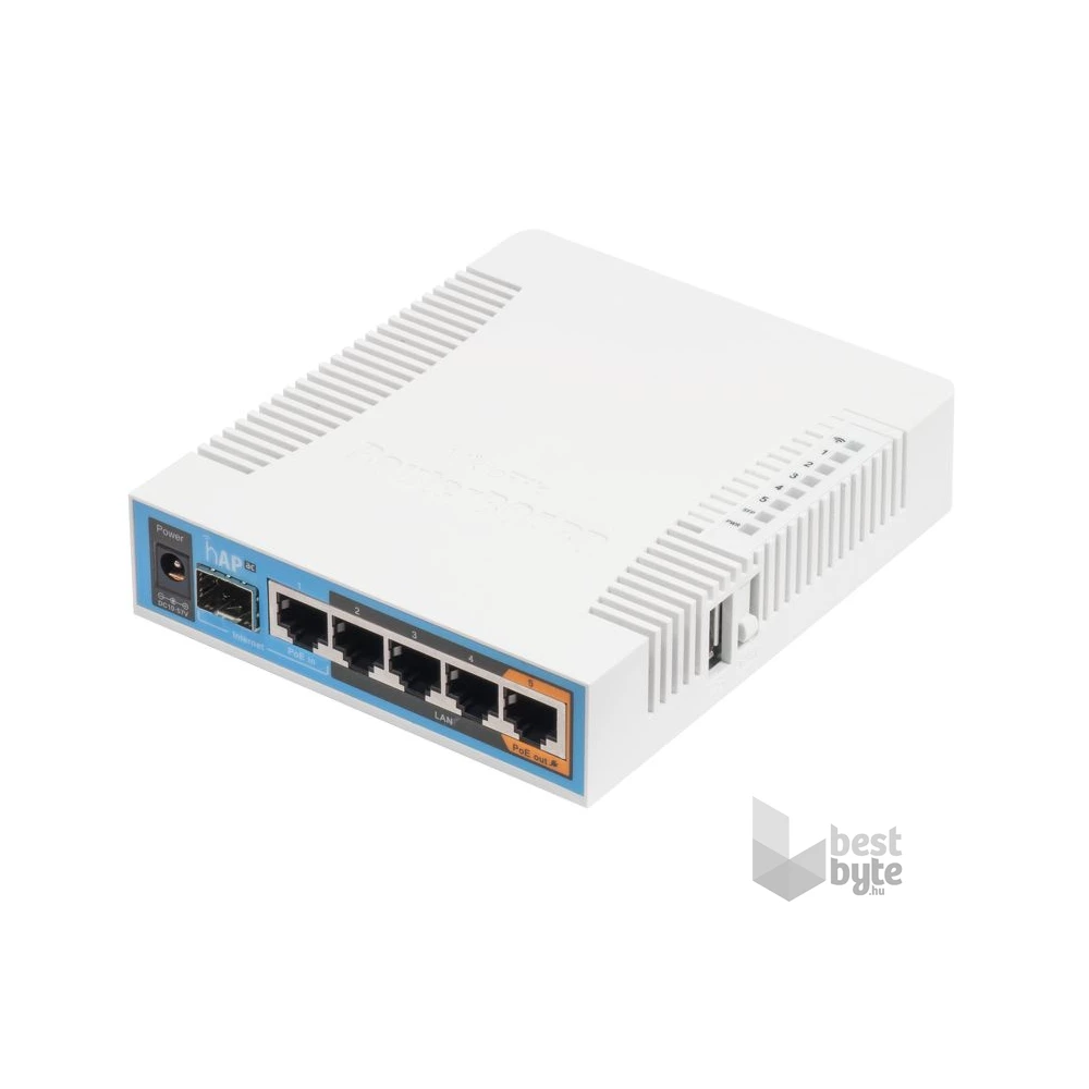 MikroTik hAP ac RB962UiGS-5HacT2HnT L4 128MB 5x GbE LAN 1x GbE SFP Dual-band Vezeték nélküli Router