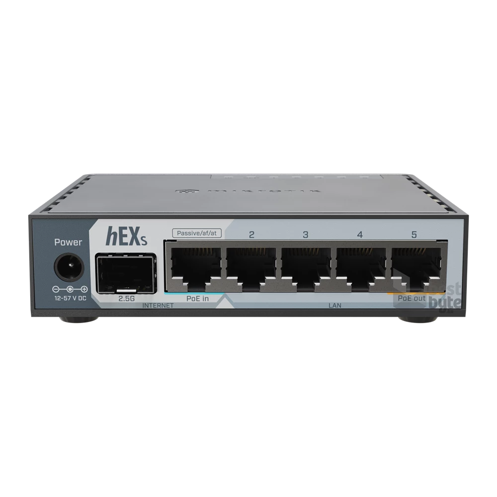 MikroTik hEX S (2025 verzió) E60iUGS L4 512MB 5xGbE LAN 1x2.5 GbE SFP port router