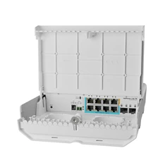 MikroTik netPower Lite 7R 8xGbE LAN 2xSFP+ port kültéri switch (7x Reverse PoE-in, 1xPoE-out)