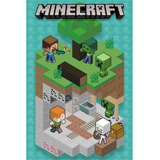 Minecraft "Into the mine" 91,5x61 cm poszter