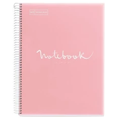 Miquelrius Emotions A5 PP 120 lapos pink kockás spirálfüzet