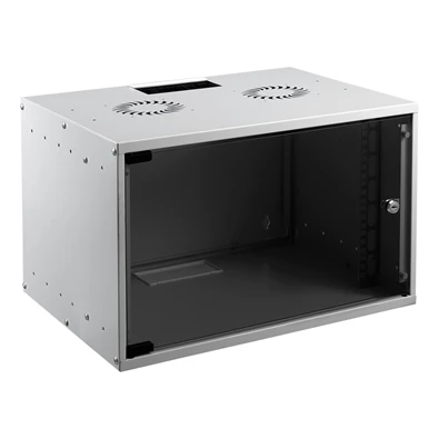 Mirsan Rack SOHO 19" 7U 400mm mély fali rack szekrény