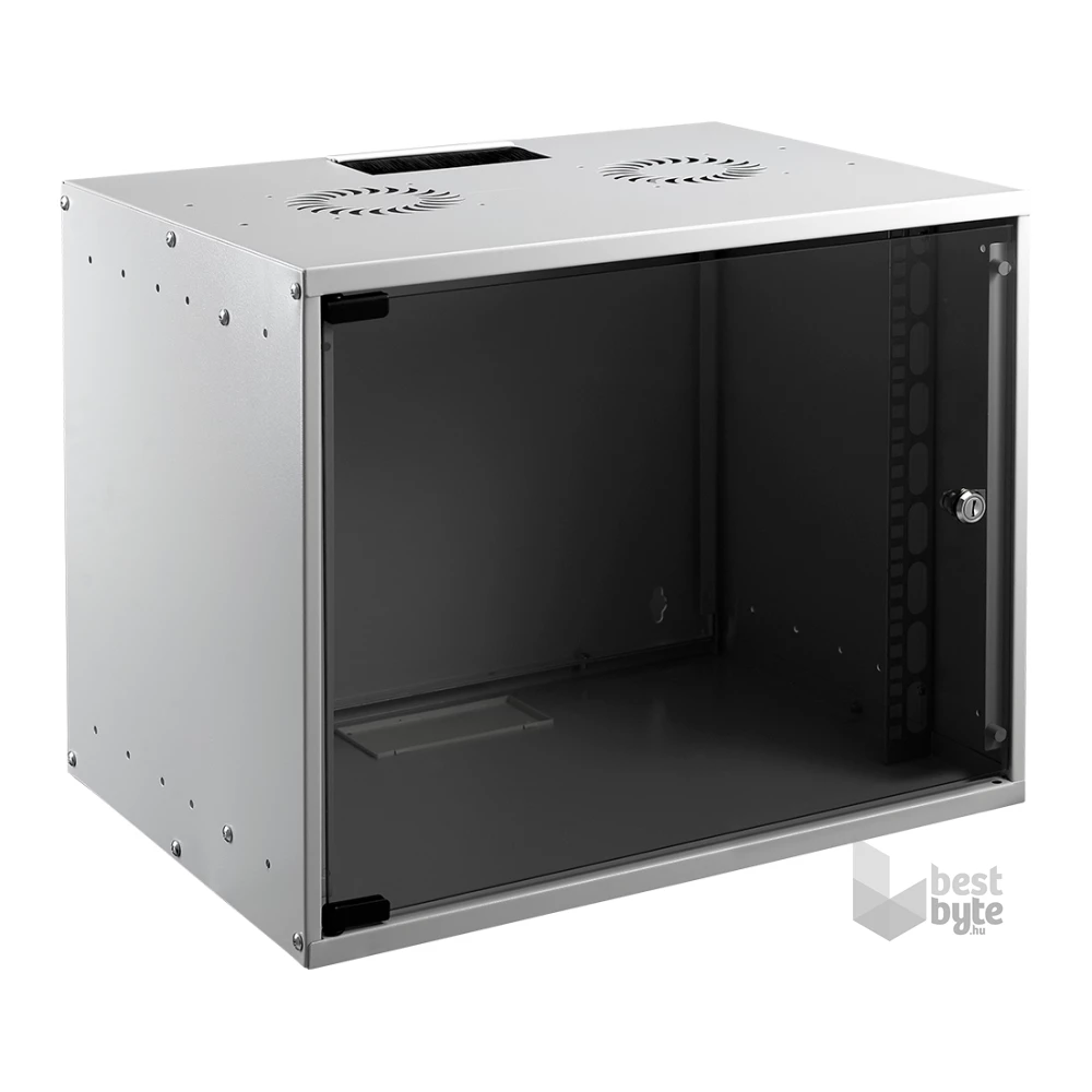 Mirsan Rack SOHO 19" 7U 400mm mély fali rack szekrény