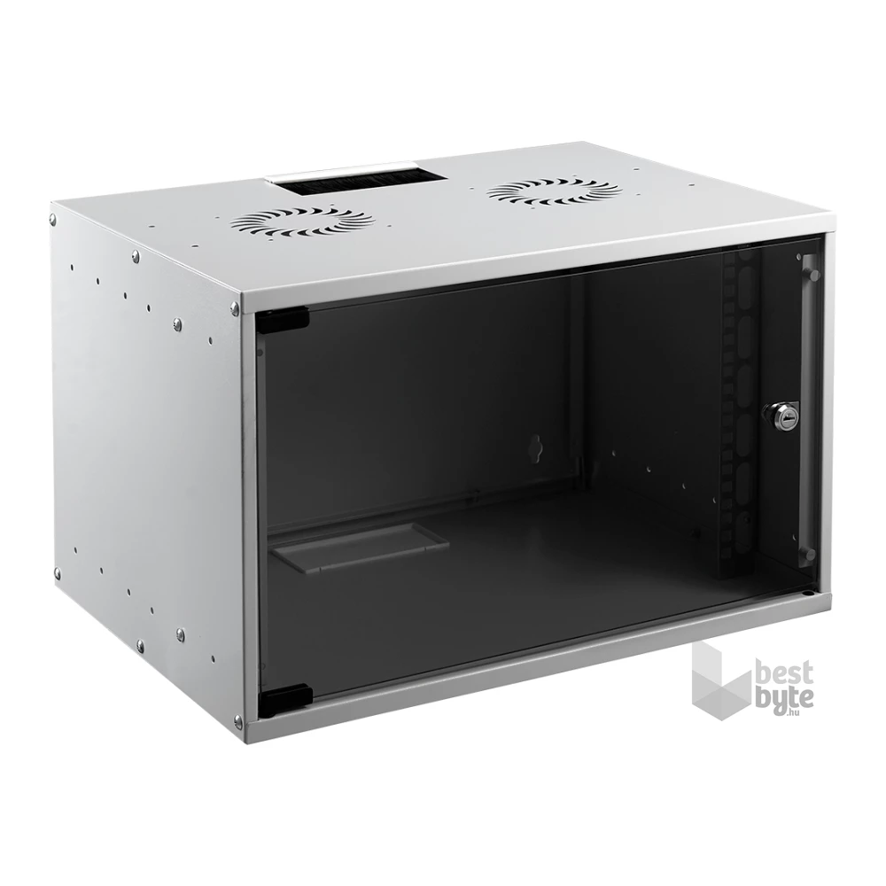 Mirsan Rack SOHO 19" 7U 400mm mély fali rack szekrény