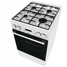 Mora K4255CW fehér, szabadonálló, gáz, kombinált, főzőzóna:4, sütőtér:70L, tűzhely