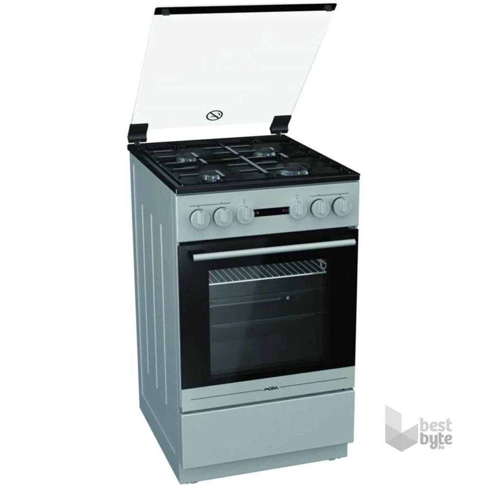 Mora K 363 BS fehér, szabadonálló, gáz, kombinált, főzőzóna: 4, sütő:62L, grill, tűzhely