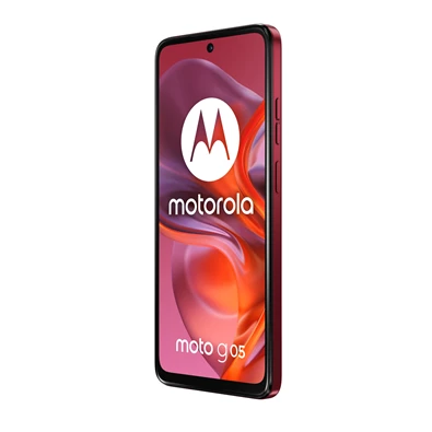 Motorola Moto G05 4/128GB DualSIM kártyafüggetlen okostelefon - piros (Android)