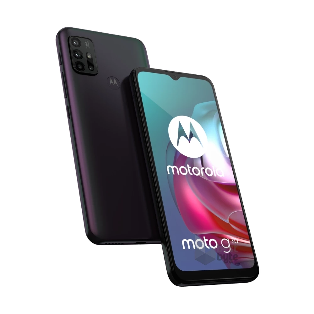 Motorola Moto G30 4GB/128GB DualSIM kártyafüggetlen okostelefon - Dark Pearl (Android)