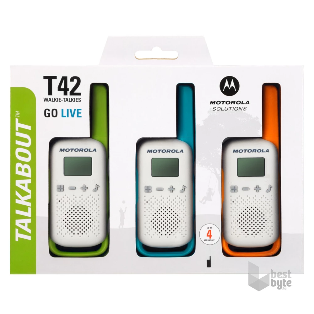 Motorola Talkabout T42 Triple Pack walkie talkie (3db)