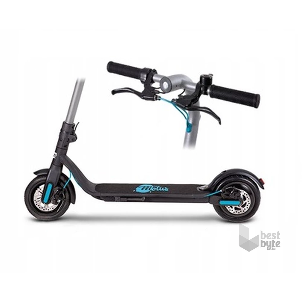Motus Scooty 8,5" + (Plus) fekete-türkiz elektromos roller (felnőtteknek, 126 cm magas építésű)