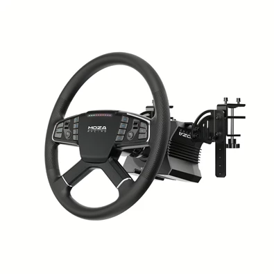 Moza Racing Trucking PC szimulátor szett - Kamion/Traktor, DD, R5 bázis, TSW kormány, SR-P Lite pedál, bilincs