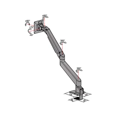 Multibrackets M VESA Gas Lift Arm 15-34" fekete asztali monitor tartó konzol