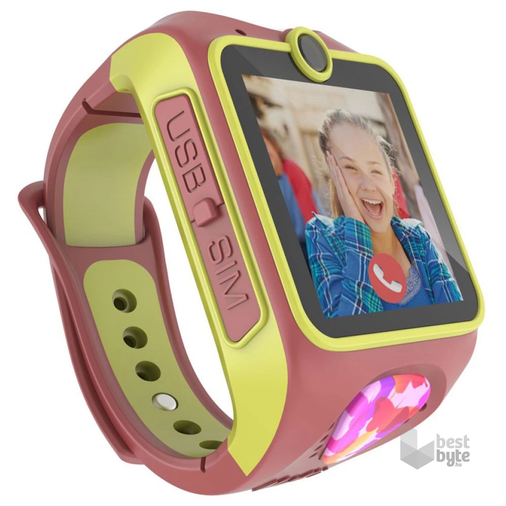 MyKi Junior 3G piros-sárga helymeghatározós gyerekóra kétirányú videóhívással