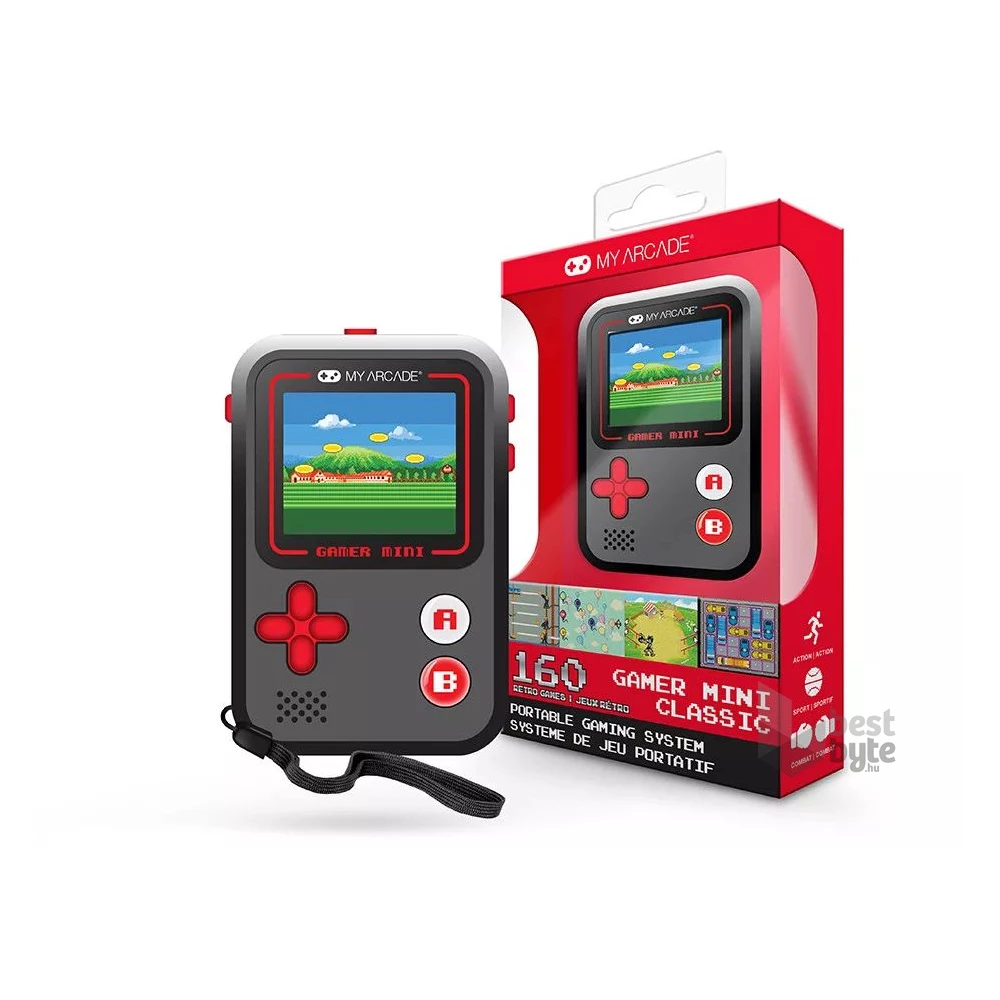 My Arcade DGUN-3925 Gamer Mini Classic 160in1 fekete-piros hordozható kézikonzol