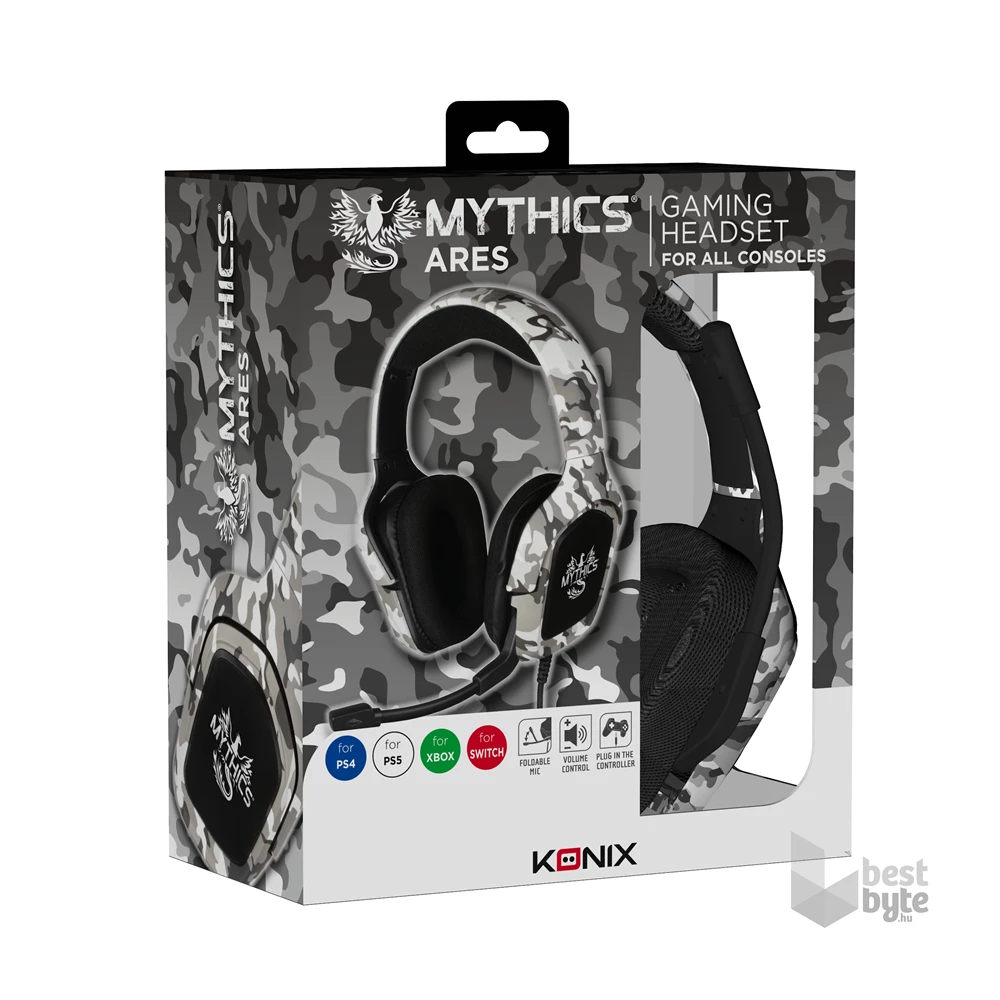 Mythics Ares camouflage vezetékes headset
